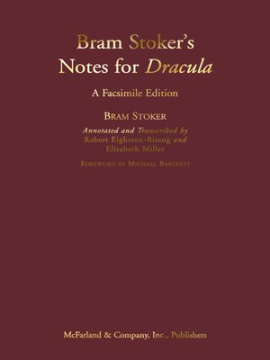cover image of Bram Stoker's Notes for Dracula